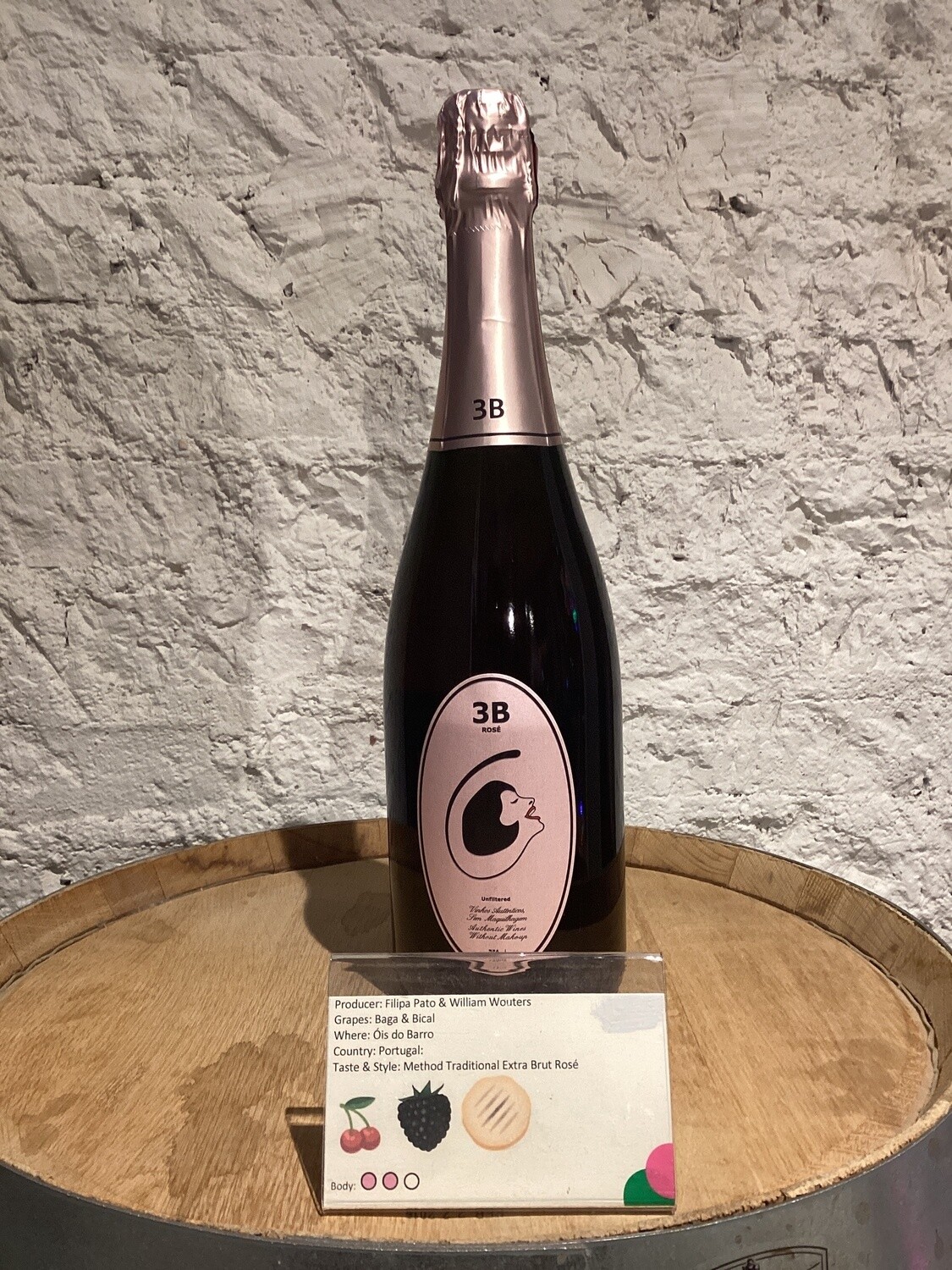 Filipa Pato Brut Nature "3B" Método Tradicional Sparkling Rosé Bairrada, Portugal (NV)