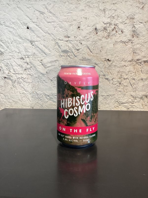 Dry Fly Distilling 'On The Fly' Hibiscus Cosmo Washington, USA (12oz Can) Dry Fly Distilling 'On The Fly' Hibiscus Cosmo Washington, USA (12oz Can)
