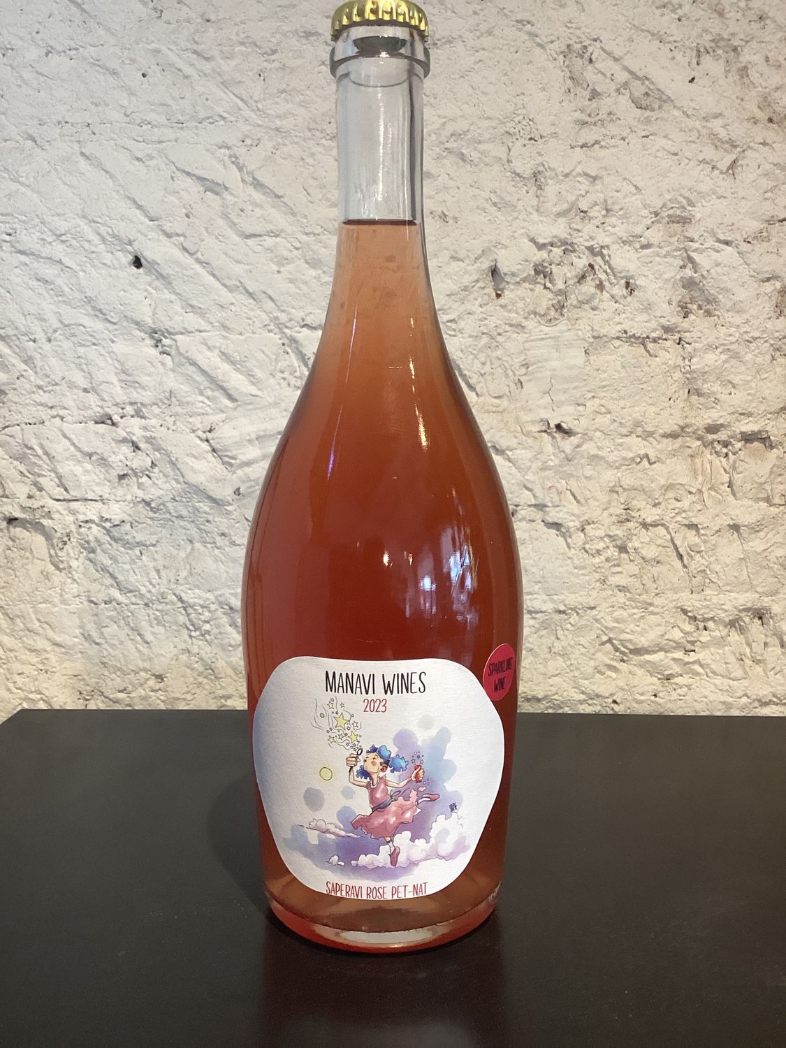 Manavi Wines Extra Brut Saperavi Pet Nat Rosé, Kakheti Georgian Republic 2023 (750ml)