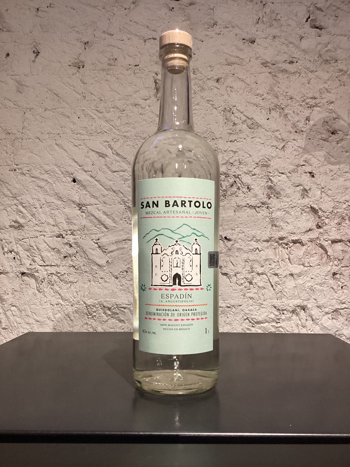 San Bartolo Mezcal, 100% Maguey Espadín Quiegolani Joven Mezcal Artesanal Oaxaca, Mexico (1L)