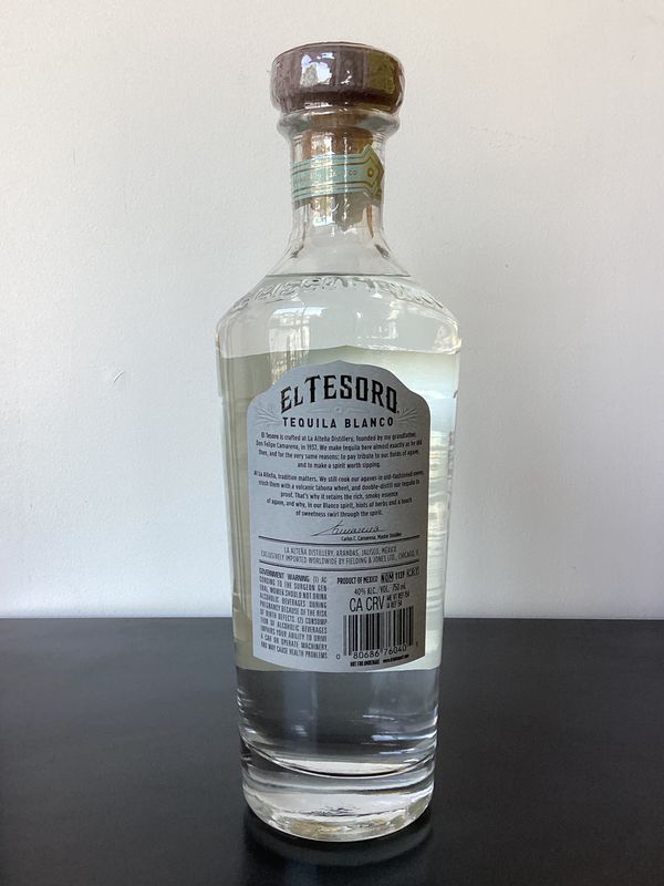 El Tesoro Tequila Blanco, Jalisco, Mexico (750ml)