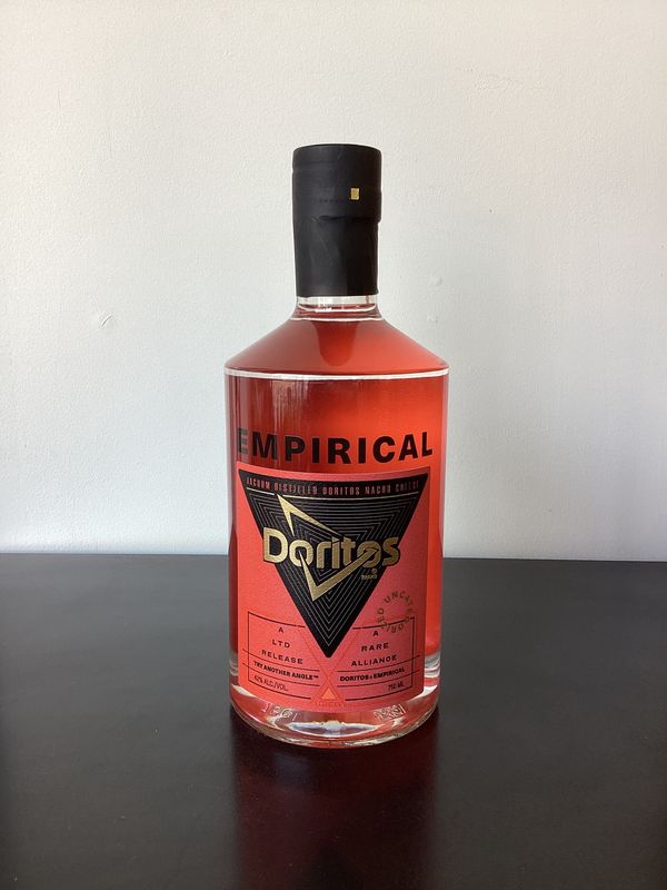 Empirical Spirits 'Doritos Nacho Cheese' Spirit Copenhagen, Denmark (750ml) Empirical Spirits 'Doritos Nacho Cheese' Spirit Copenhagen, Denmark (750ml)
