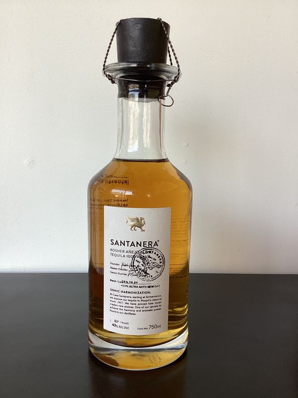 Santanera Tequila Kosher Anejo Blend Jalisco, Mexico