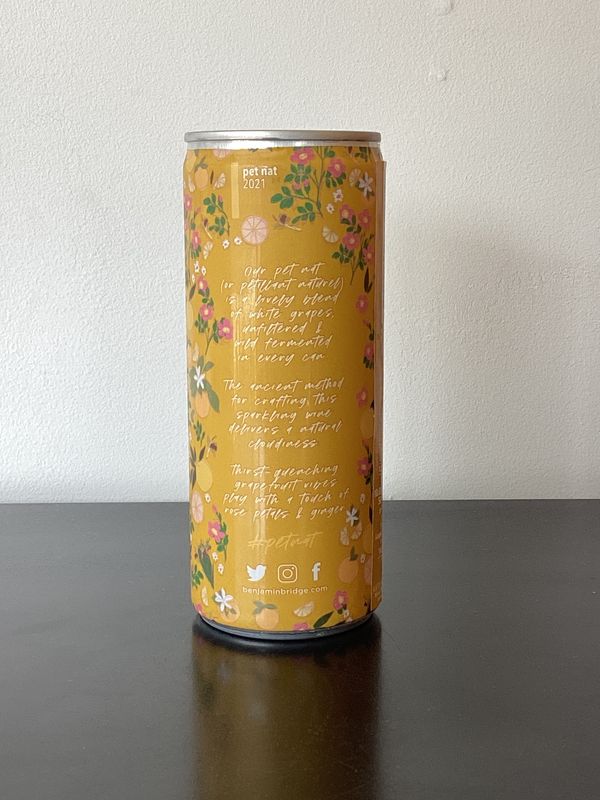 Benjamin Bridge Pet-Nat Nova Scotia, Canada NV (250ml Can)