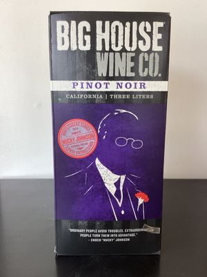 Big House Wine Co. 'Nucky Johnson' Pinot Noir California, USA (Bag in a Box 3L) Big House Wine Co. 'Nucky Johnson' Pinot Noir California, USA (Bag in a Box 3L)