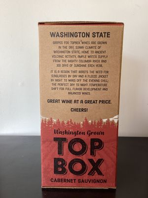 Top Box Cabernet Sauvignon Washington, USA (3L Bag in a Box)