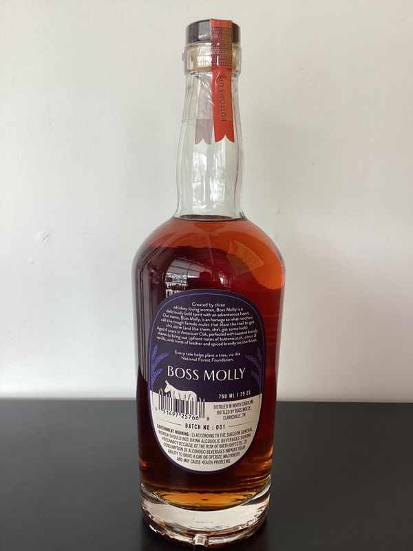 Boss Molly 'Toasted Brandy Stave Finished' Straight Bourbon Whiskey North Carolina, USA