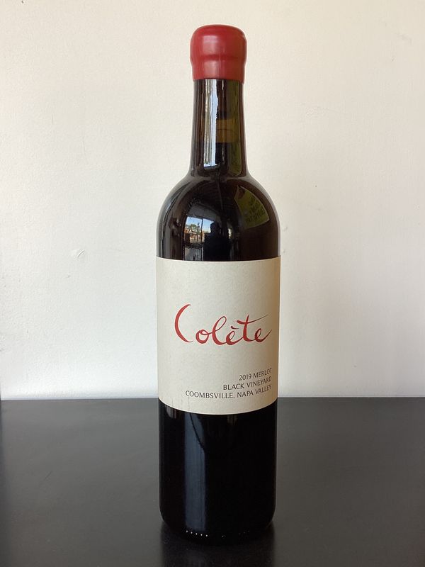 Colète Merlot "Black Vineyard" from Coombsville,  Napa Valley, California 2019