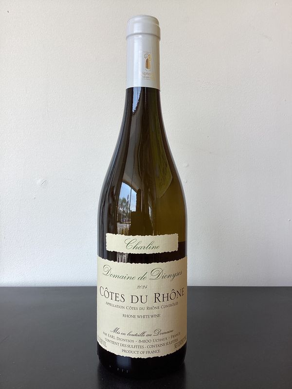 Domaine de Dionysos ' Charline' Côtes du Rhône Blanc 2024 (750ml) Domaine de Dionysos ' Charline' Côtes du Rhône Blanc 2024 (750ml)