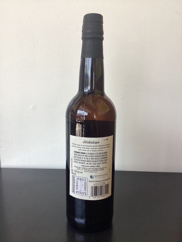 Emilio Hidalgo 'Hidalgo' Fino Sherry Andalucia, Spain NV