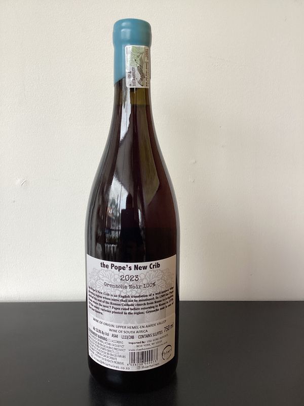 Thiart Winery "Pope's New Crib" Grenache Western Cape, South Africa 2023 (750ml)