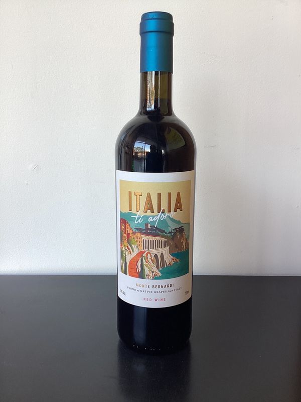 Monte Bernardi 'Italia Ti Adoro' Vino da Tavola Chianti Classico, Tuscany, Italy 2022 (750ml) Monte Bernardi 'Italia Ti Adoro' Vino da Tavola Chianti Classico, Tuscany, Italy 2022 (750ml)