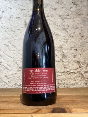 Big Table Farm Pinot Noir "Sunnyside" Willamette Valley Oregon 2021 (750ml)