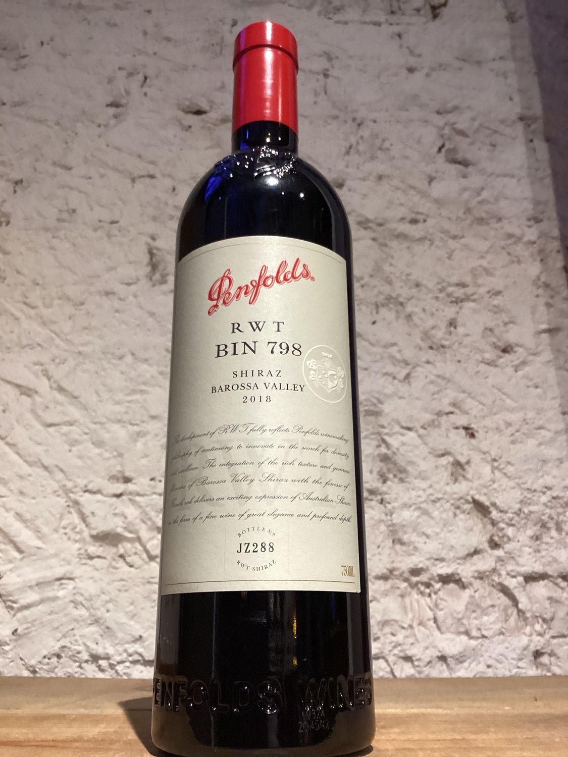 (2680 F1-B14) Penfolds "RWT - Bin 798" Shiraz Barossa Valley, Australia 2018 (750ml)