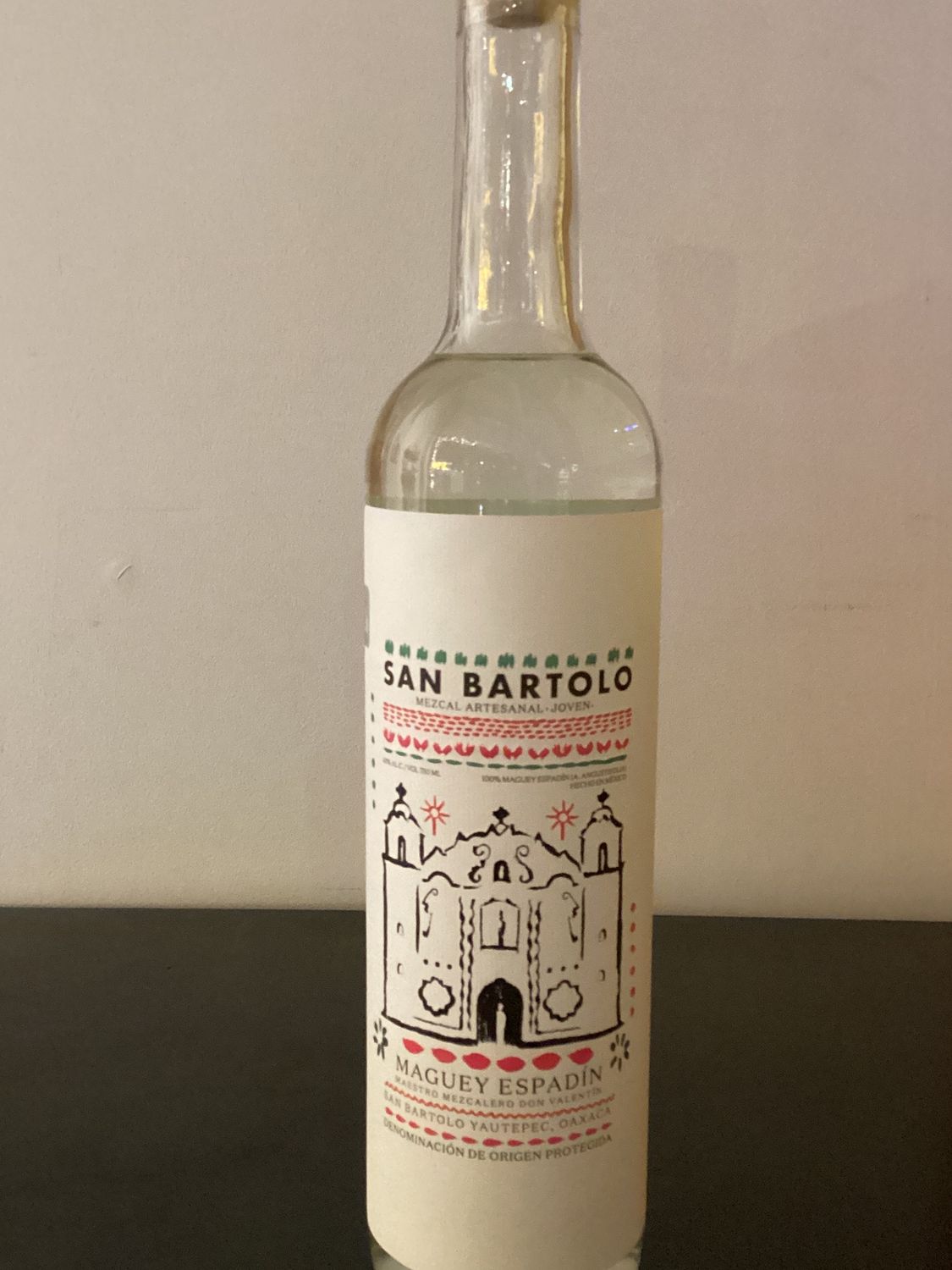 San Bartolo Mezcal, 100% Espadin "Don Valentin" Joven Mezcal Artesanal Oaxaca, Mexico (750ml)