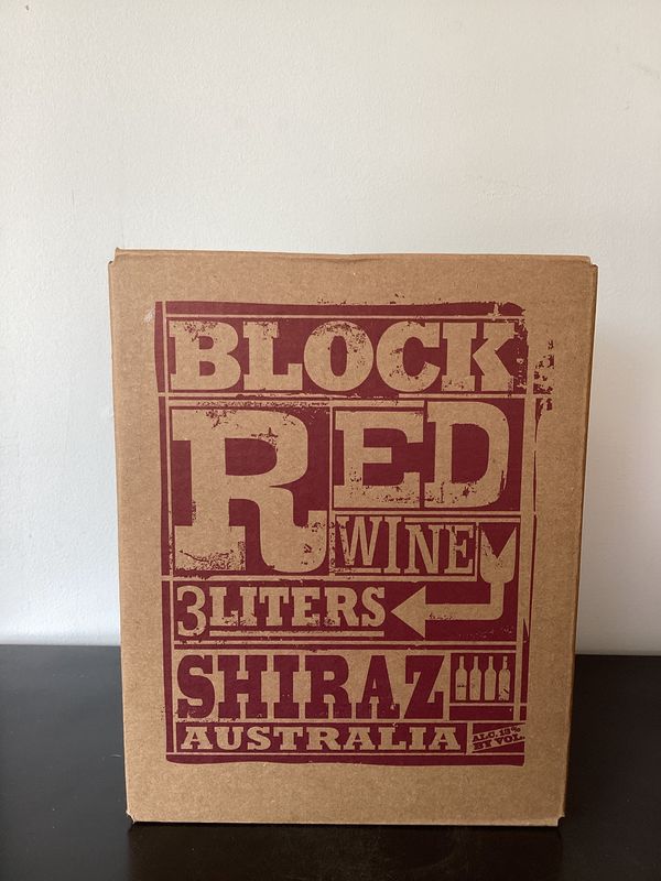 Block Red Wine Shiraz Australia (3L Bag in a Box)