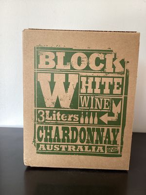 Block White Wine Chardonnay Australia (3L Bag in a Box)