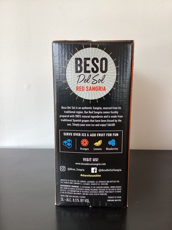 Beso del Sol Red Sangria Spain (Bag in a box 3L)