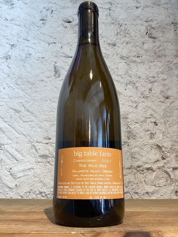 Big Table Farm Chardonnay "Wild Bee" Willamette Valley Oregon 2021