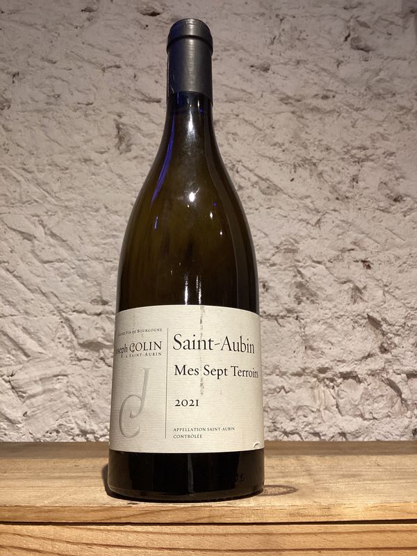 (1372 F2-A9) Joseph Colin Chardonnay "Mes Sept Terroirs" Saint-Aubin Cote de Beaune, France 2021 (750ml)