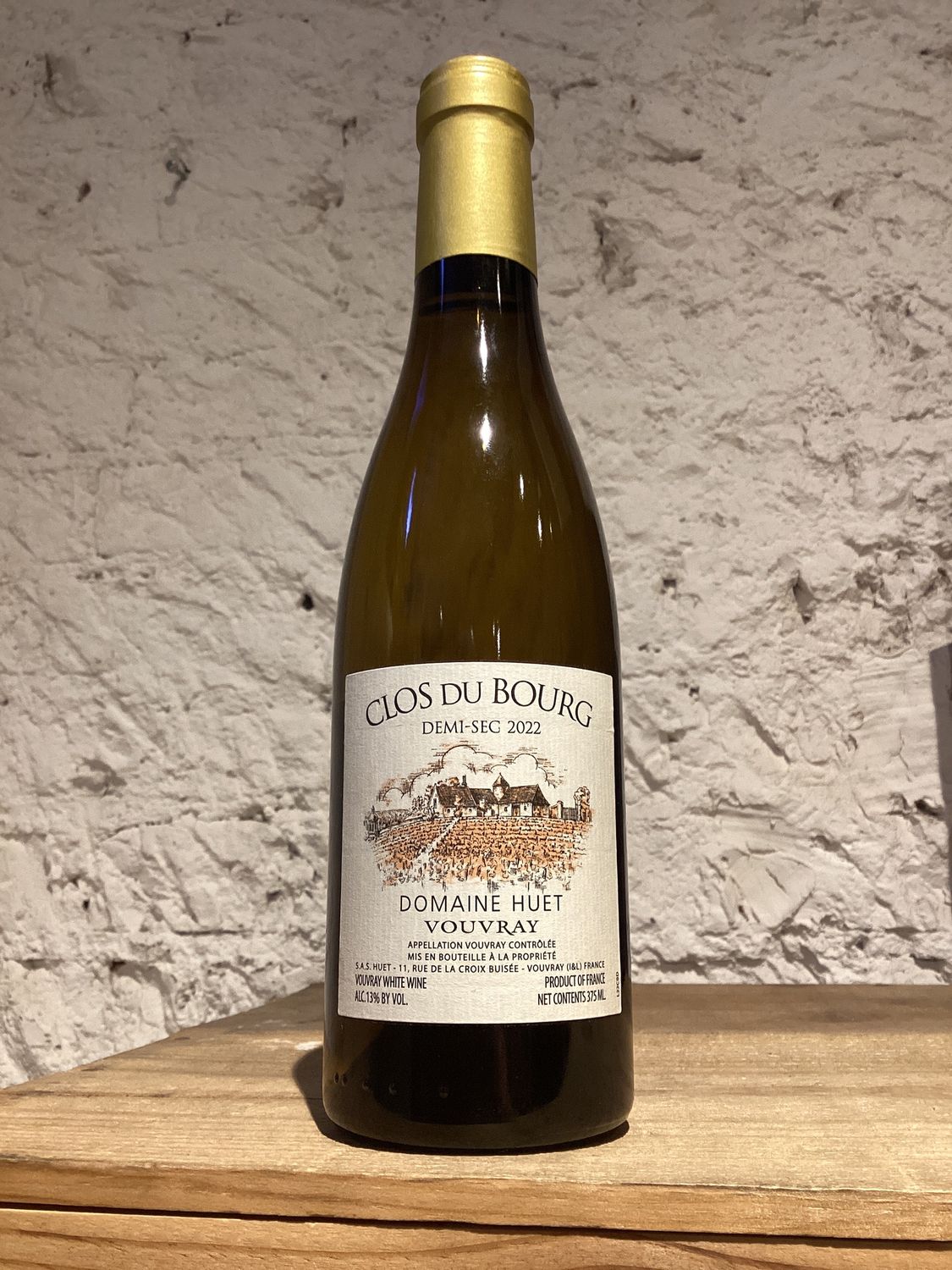 1201 (F1-B3) Domaine Huet Vouvray 'Clos du Bourg' Demi-Sec Loire, France 2022 (375ml)