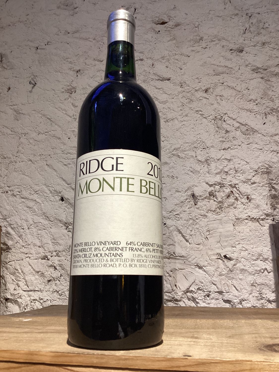 2836 (F1-B4) Ridge Vineyards Monte Bello Santa Cruz Mountains, California 2012 (750ml)