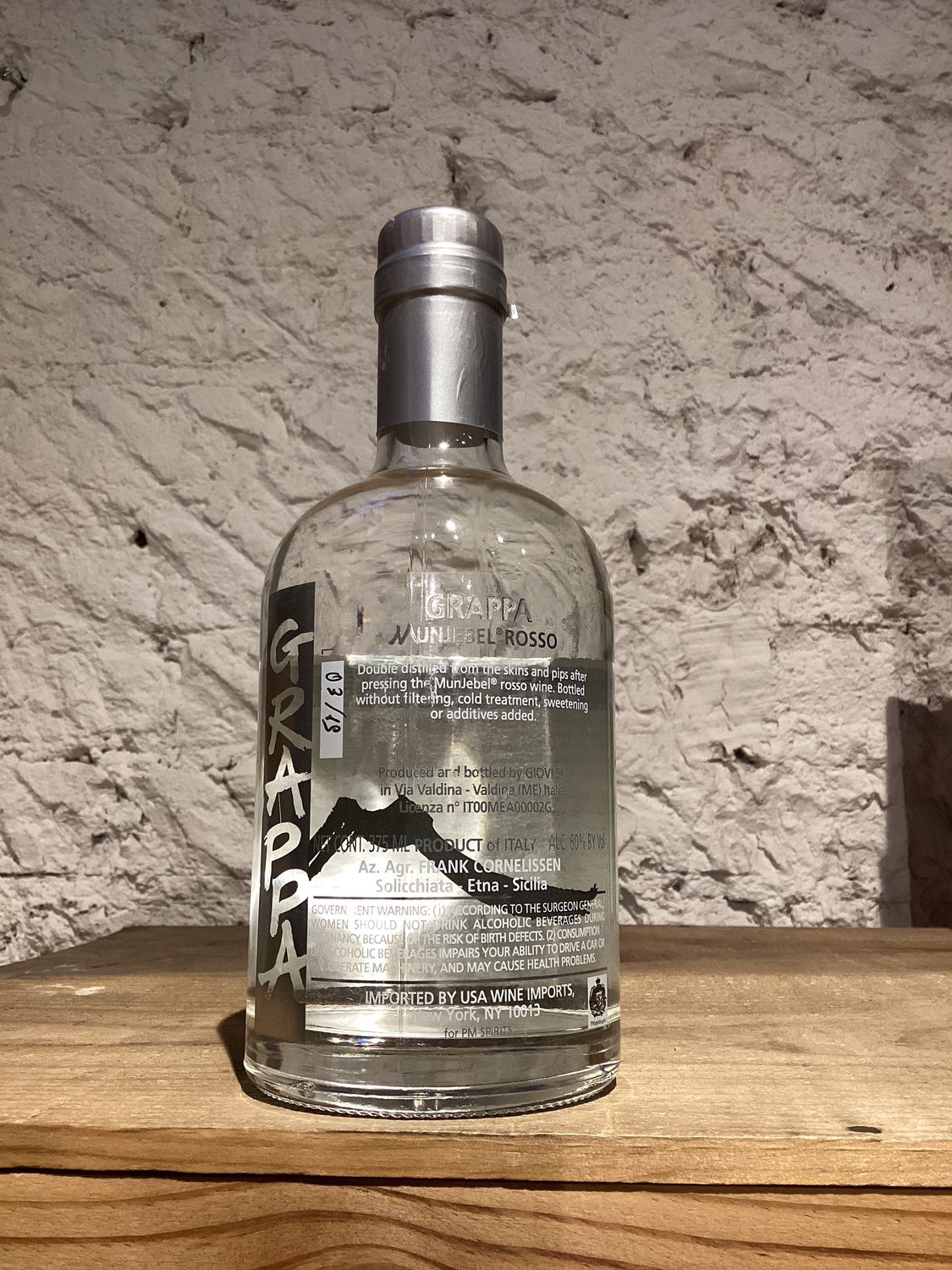 Frank Cornelissen Munjebel Rosso Grappa Sicily, Italy 2011 (375ml) Frank Cornelissen Munjebel Rosso Grappa Sicily, Italy 2011 (375ml)