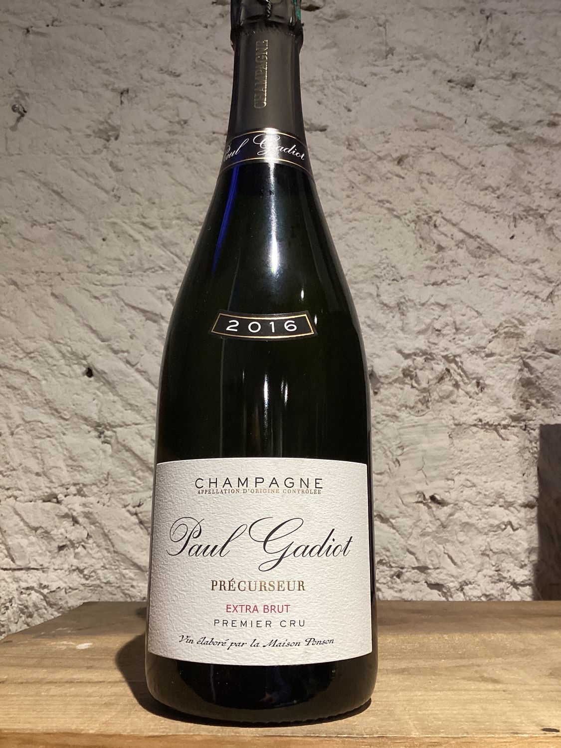 Champagne Ponson & Paul Gadiot Precurseur Premier Cru Extra Brut Millesime Champagne, France 2016 (750ml)