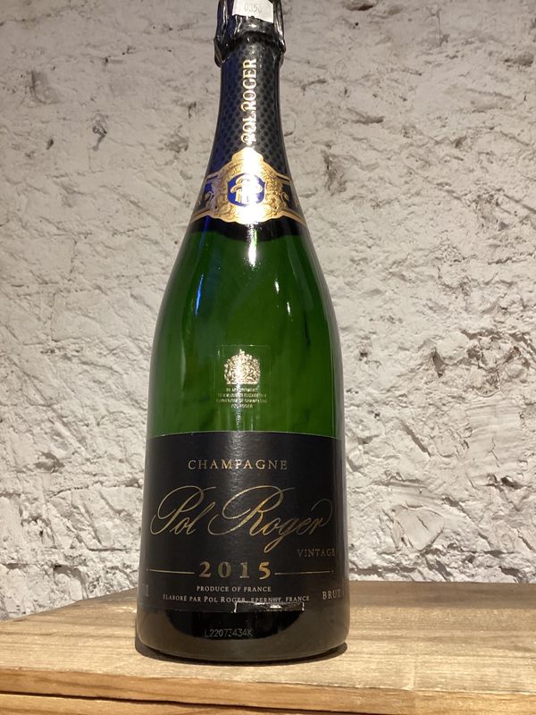 (0350 F3-C3) Pol Roger Brut Vintage Champagne, France 2015 (750ml)