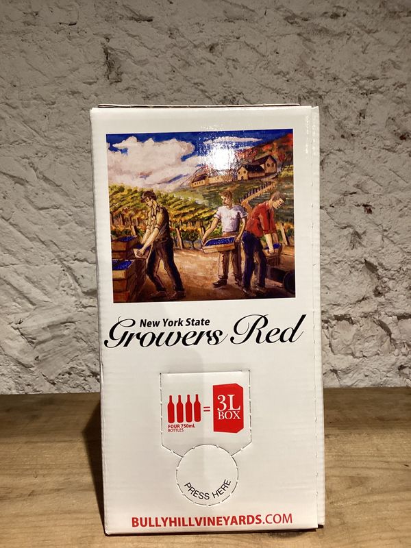 Bully Hill Vineyards Growers Semi-Sweet Red New York (3L Bag in a Box)