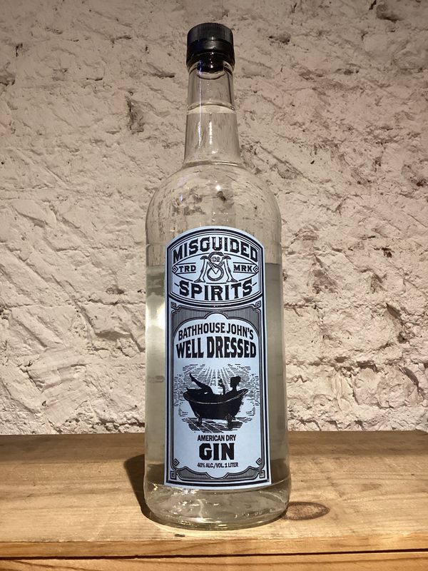 Misguided Spirits Bathhouse John's Well Dressed American Dry Gin USA (1L)