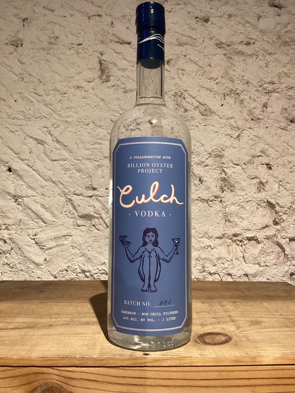 Culch Vodka Batch No.001 Non-Chill Filtered Vodka. New York, USA 1L