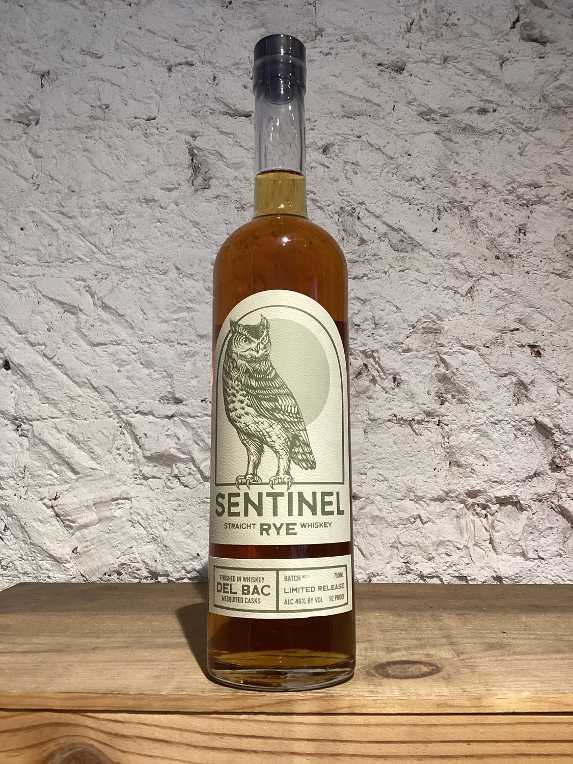 Whiskey Del Bac Sentinel Straight Rye Whiskey, Indiana 750ml