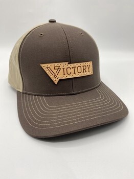 Trucker Hat - Twill Back - Brown/Khaki  - Victory Patch