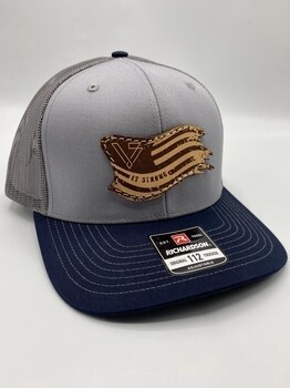 Trucker Hat - Grey/Char/Navy - Rustic Flag Patch
