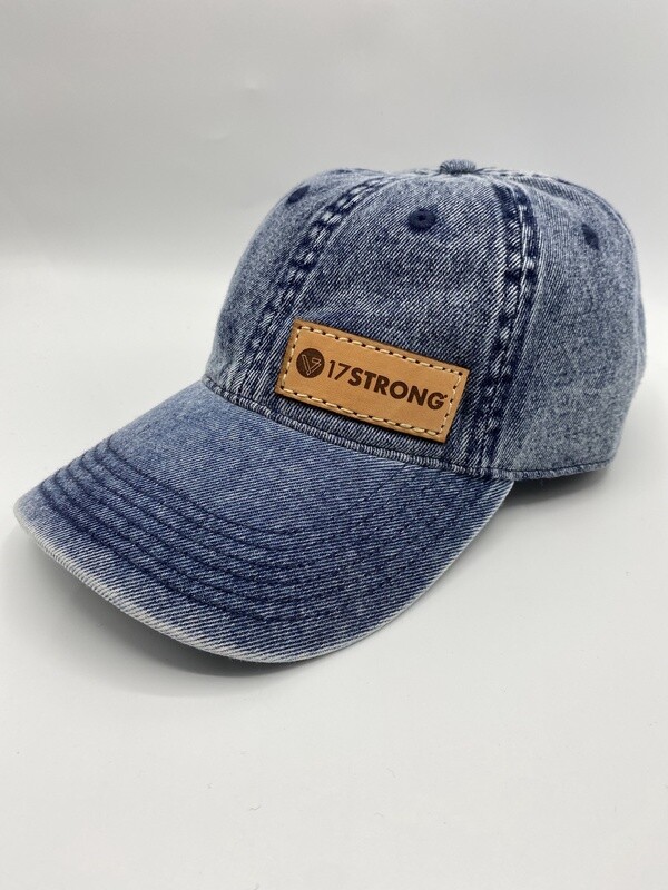 Blue Snow Washed Hat - Side Patch