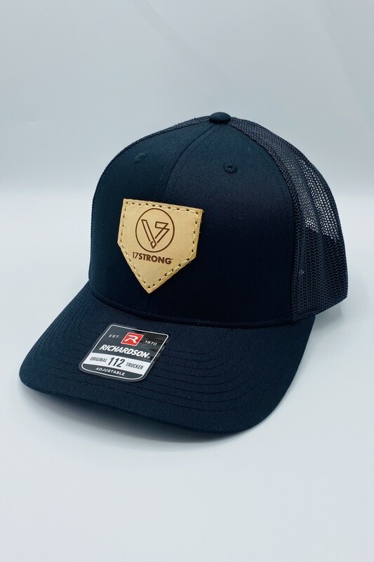 Trucker Hat - Solid Black - Home Plate Patch