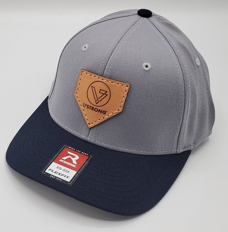 R-Flex Hat - Wool Blend - Grey/Navy - Home Plate Patch