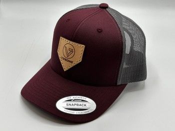 Trucker Hat - Maroon/Charcoal - Home Plate Patch