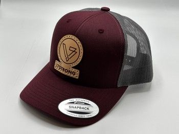 Trucker Hat - Maroon/Charcoal - Logo Patch
