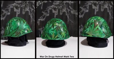 War On Drugs Helmet (epoxy resin sealed)