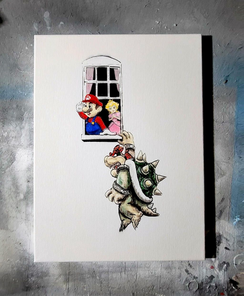 Hung Lover Banksy Mario Parody