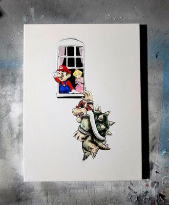 Hung Lover Banksy Mario Parody