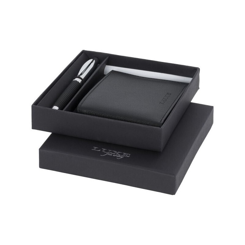 Stylo bille avec coffret cadeau portefeuille - Luxe