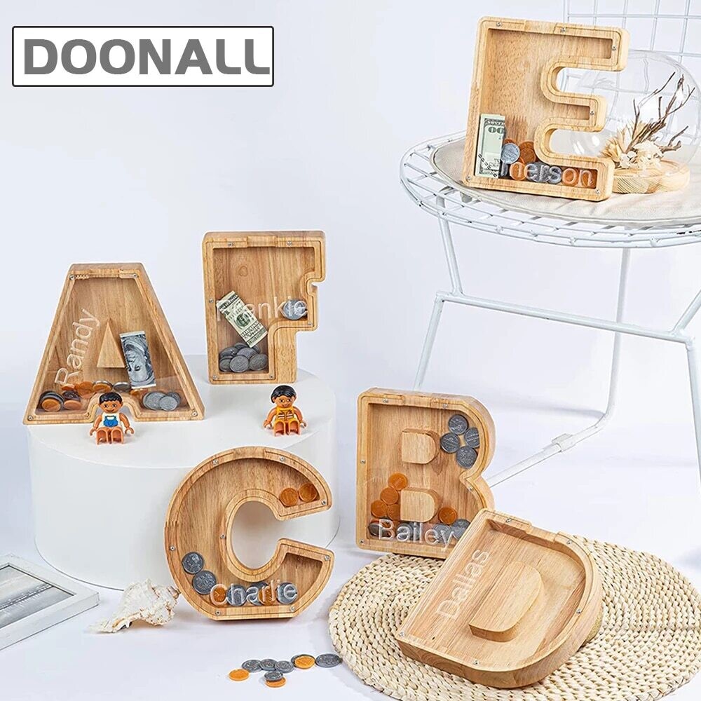 Piggy-Bank for Kids Boys Girls Large Piggy Banks 26 English Alphabet Letters