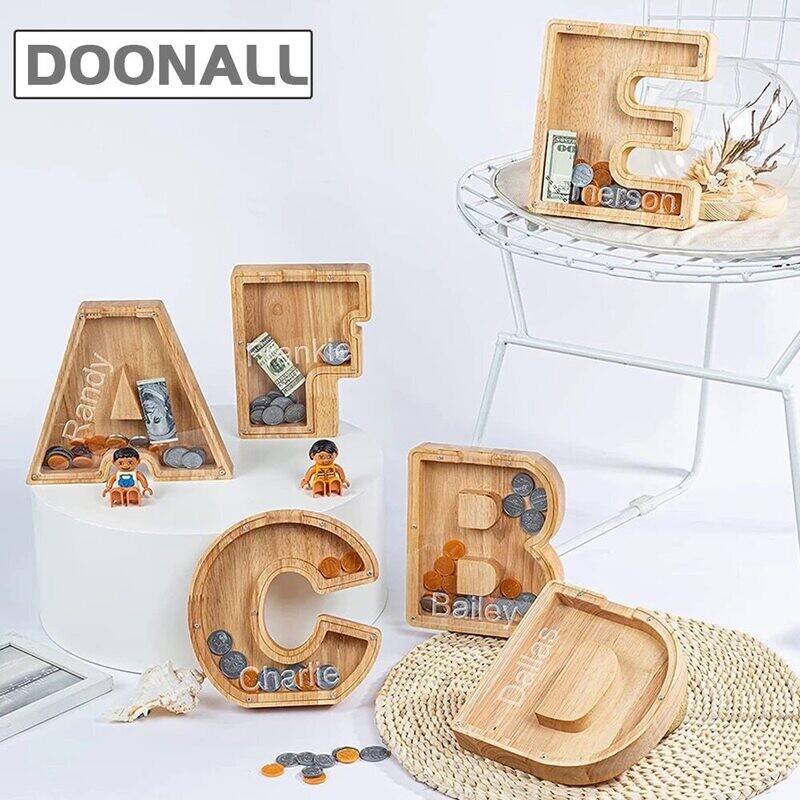 Piggy-Bank for Kids Boys Girls Large Piggy Banks 26 English Alphabet Letters