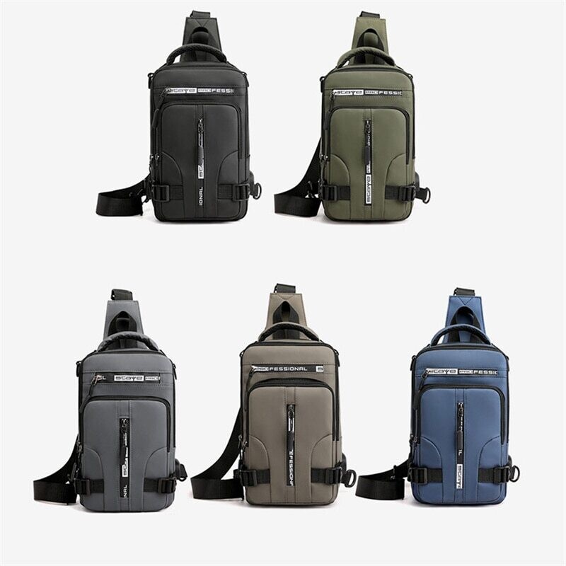 New Multifunction Crossbody Bag Anti-theft Shoulder Messenger Bags Waterproof &amp; Charging USB Bag Casual Tote