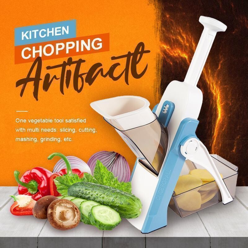 Kitchen Chopping Artifact Multifunctional Vegetable Cutter Slicer Foldable Grater Slicer Food Chopper Fruit French Fries Cutter