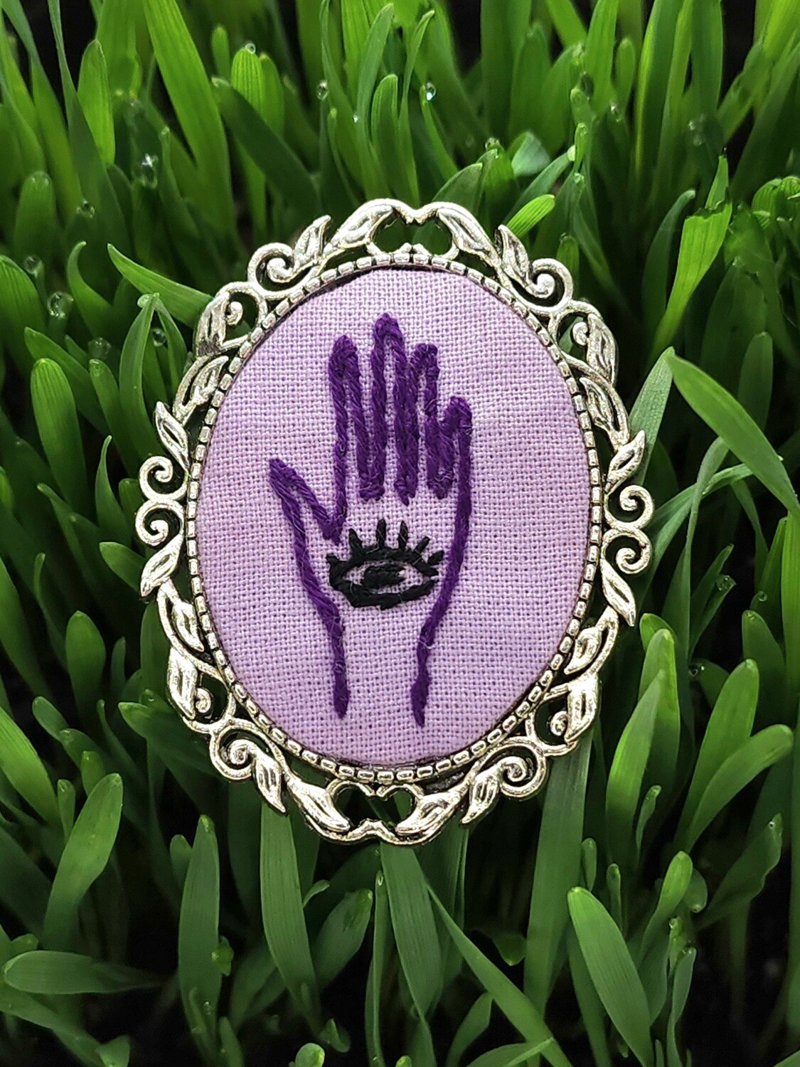 Enlightened Hand Embroidered Brooch