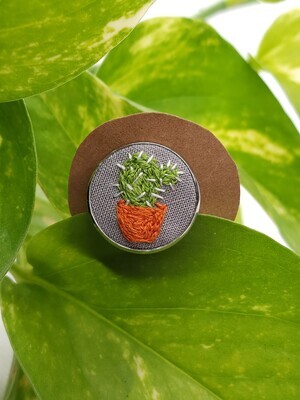 Cactus Embroidered Pin